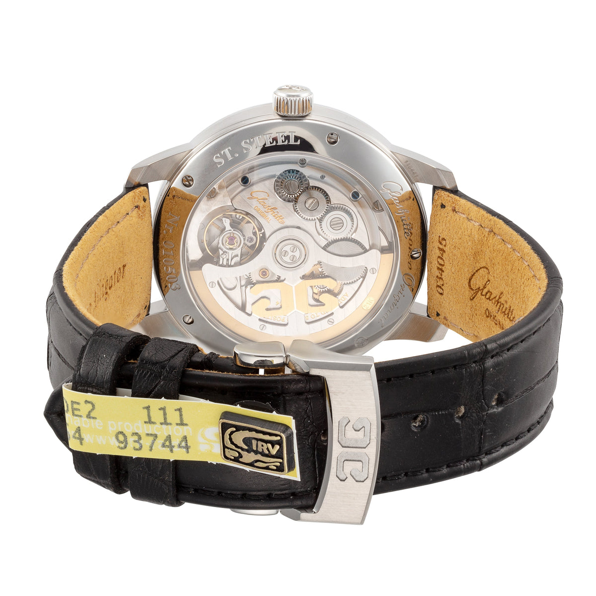 Side view of Glashutte Mens men's watch
