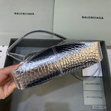 Understated Faux Leather Handbag - Polished Finish | Women's Designer-Inspired Purse #395 - hardware and detail close-up (image 5) of designer-inspired handbag