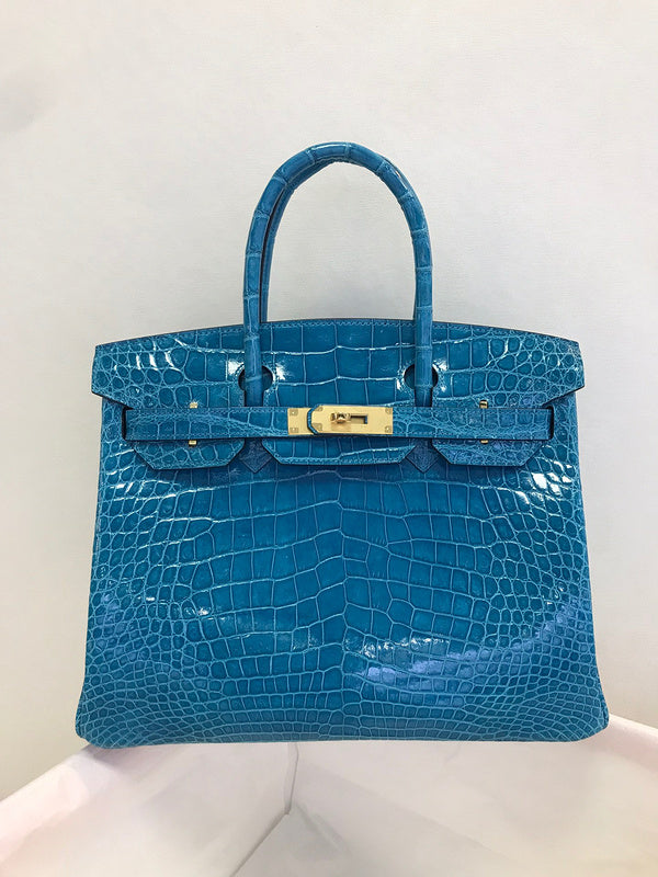 Side view of chic structured handbag