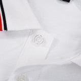 Back view of Polo cotton polo shirt with signature branding