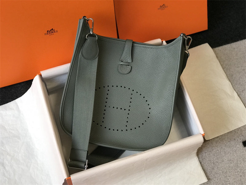 Side view of elegant structured handbag