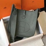 Side view of elegant structured handbag