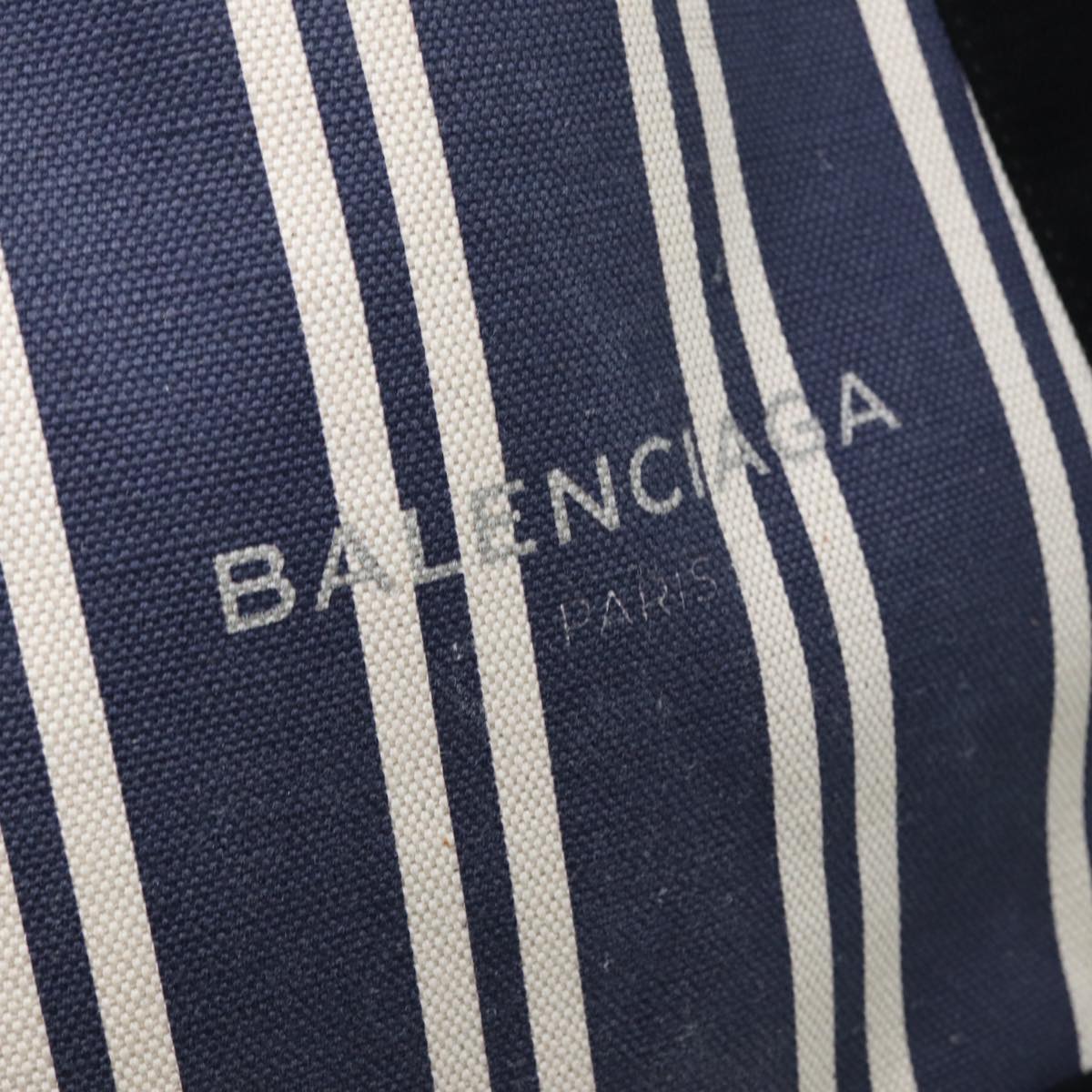 Balenciaga Navy Cabas Handbag | Luxury Canvas Tote Bag