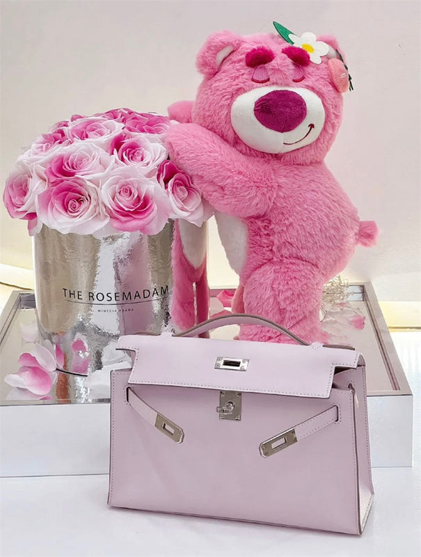 Side view of versatile structured handbag
