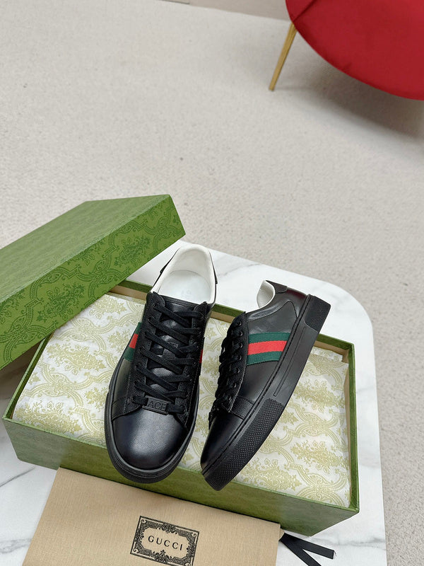 Gucci all-black luxury sneakers view 5 everyday casual design