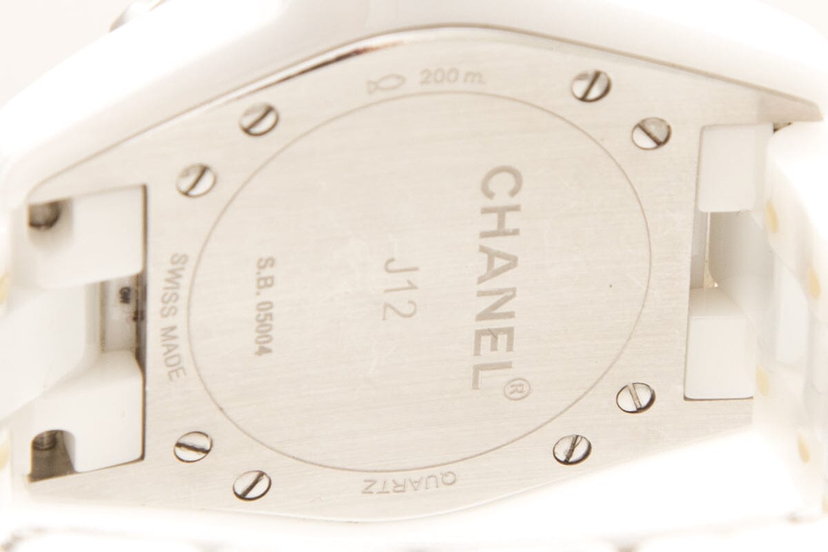 Lifestyle view of Chanel unisex white watch