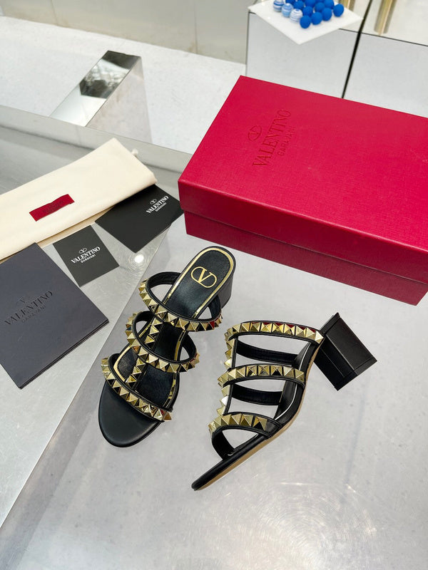 Close-up of Valentino Garavani shoes craftsmanship