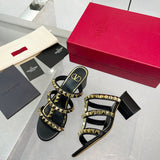 Close-up of Valentino Garavani shoes craftsmanship