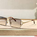 Close-up detail view of Cartier unisex sunglasses