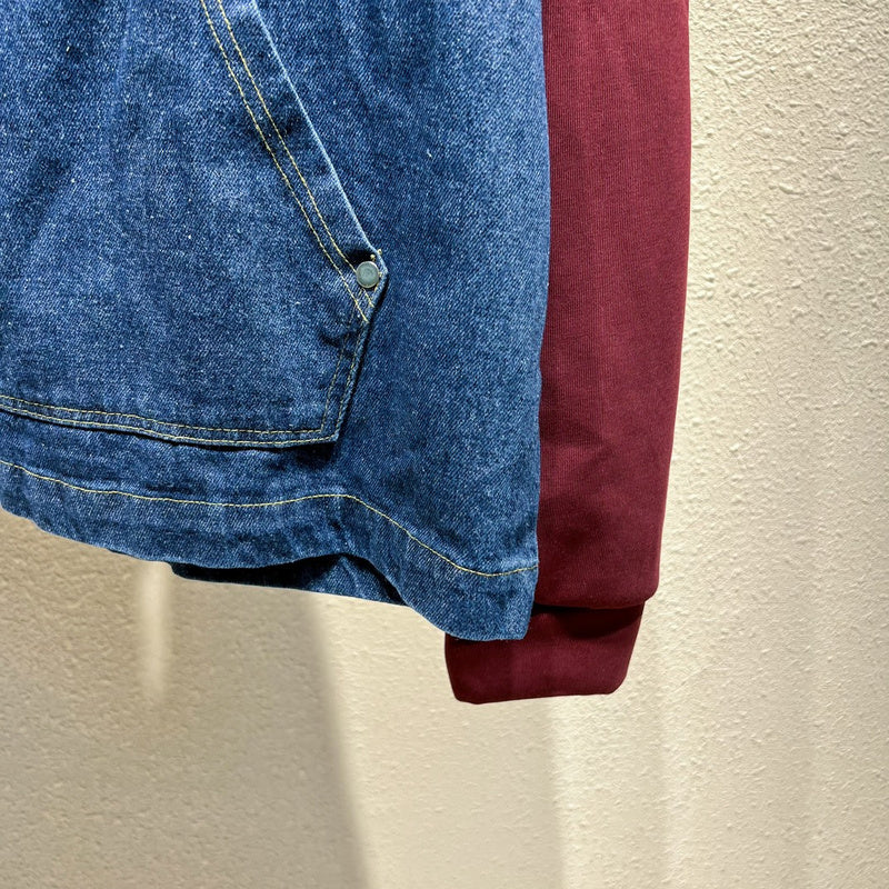 Front view of Louis Vuitton luxury clothing with logo-detail design