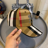 Side view of Burberry unisex cap