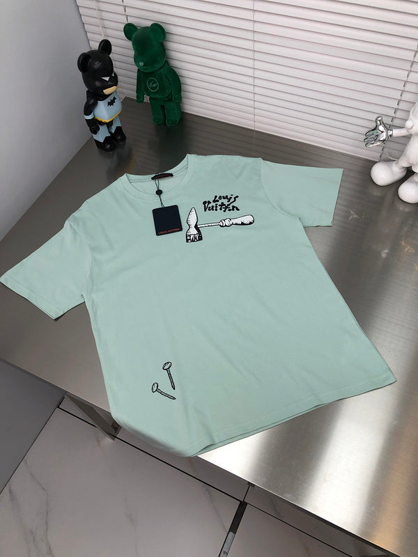 Back view of Louis Vuitton cotton t-shirt with logo-detail design