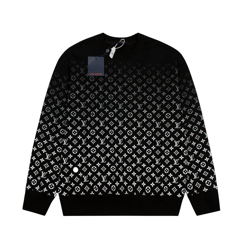 Side profile of Louis Vuitton luxury clothing with signature branding