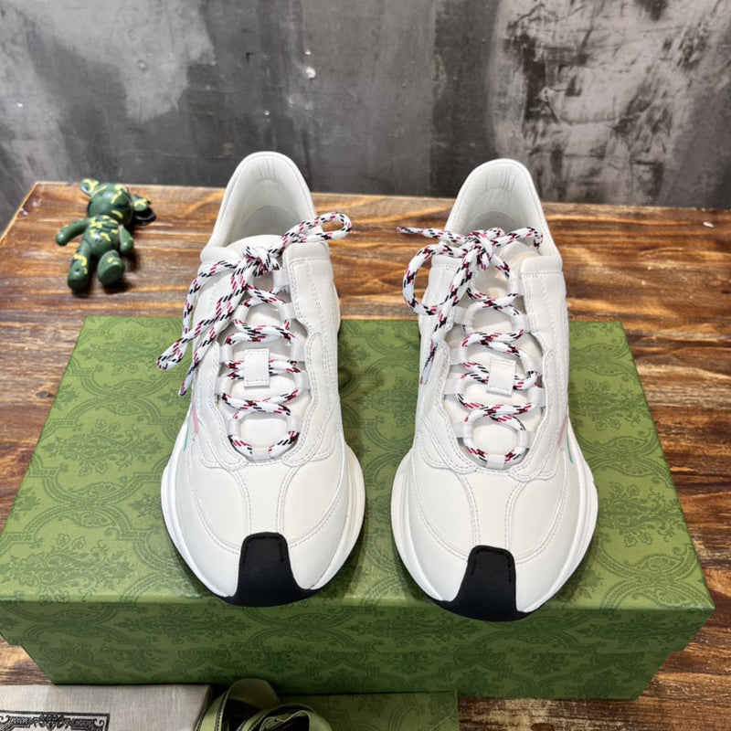 Gucci crisp white luxury sneakers view 8 heritage-inspired look