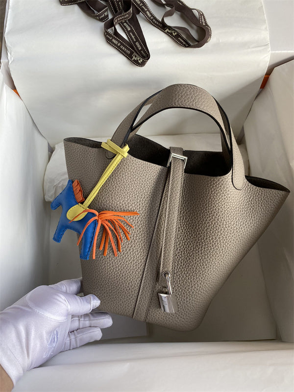 Sophisticated bag shown from front angle