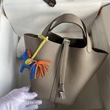 Sophisticated bag shown from front angle