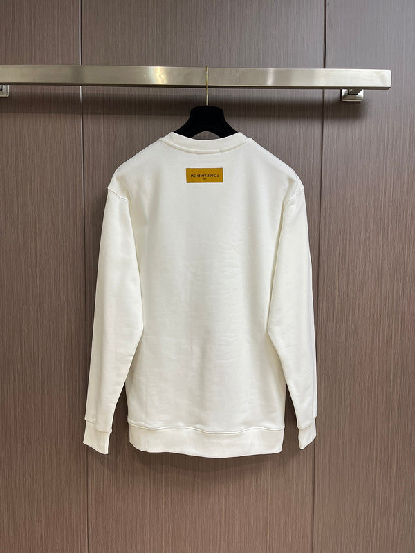 Side profile of Louis Vuitton luxury clothing with relaxed-fit cut