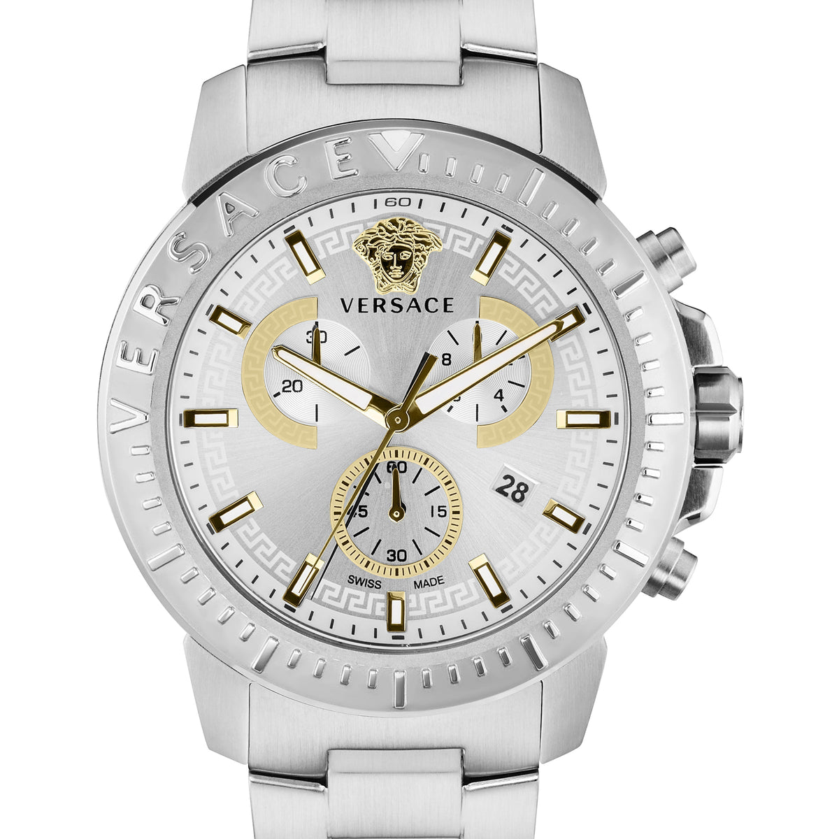 Front view of Versace men's watch