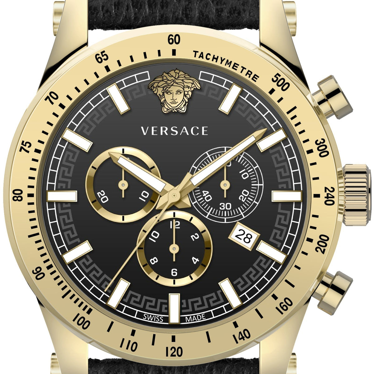 Front view of Versace men's watch
