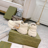 Gucci stone beige luxury sneakers view 7 chunky sole construction