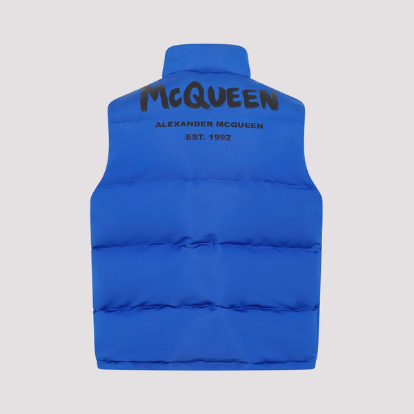 Alexander McQueen Vests? Alexander Mcqueen Padded Vest Men Luxury Casual Designer Gilet