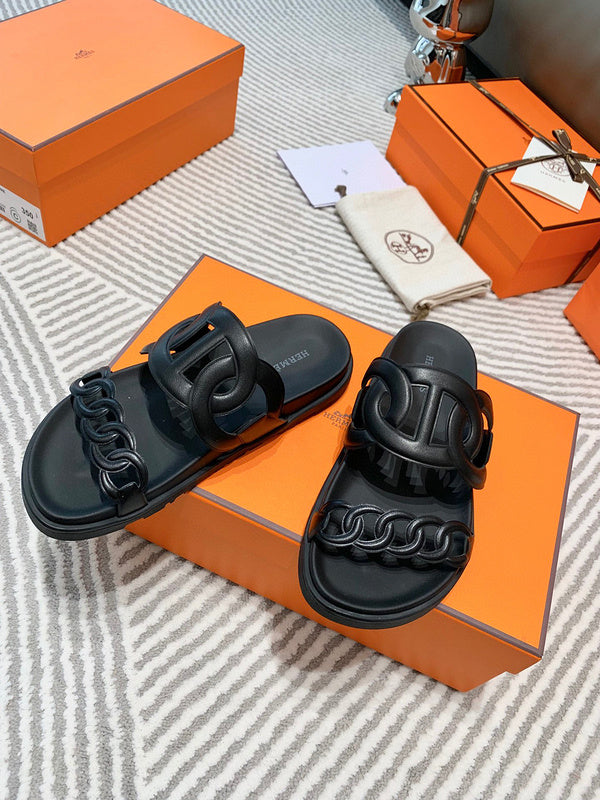 Hermes sandals Style 214 - angled studio shot
