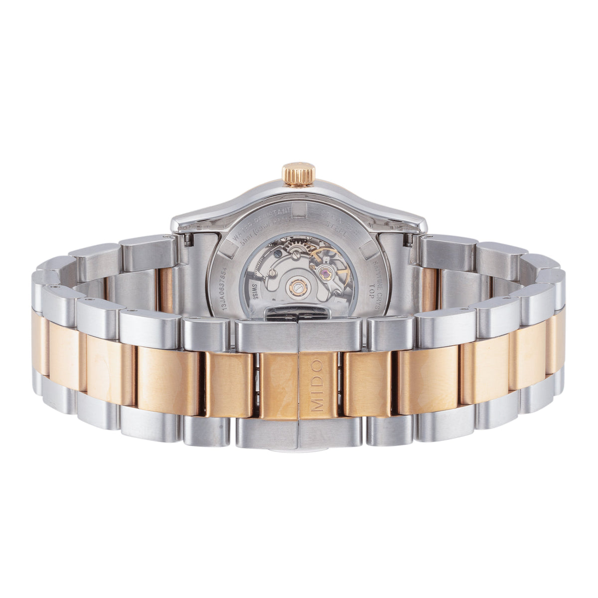 Close-up detail view of Mido Women's Multifort women's watch