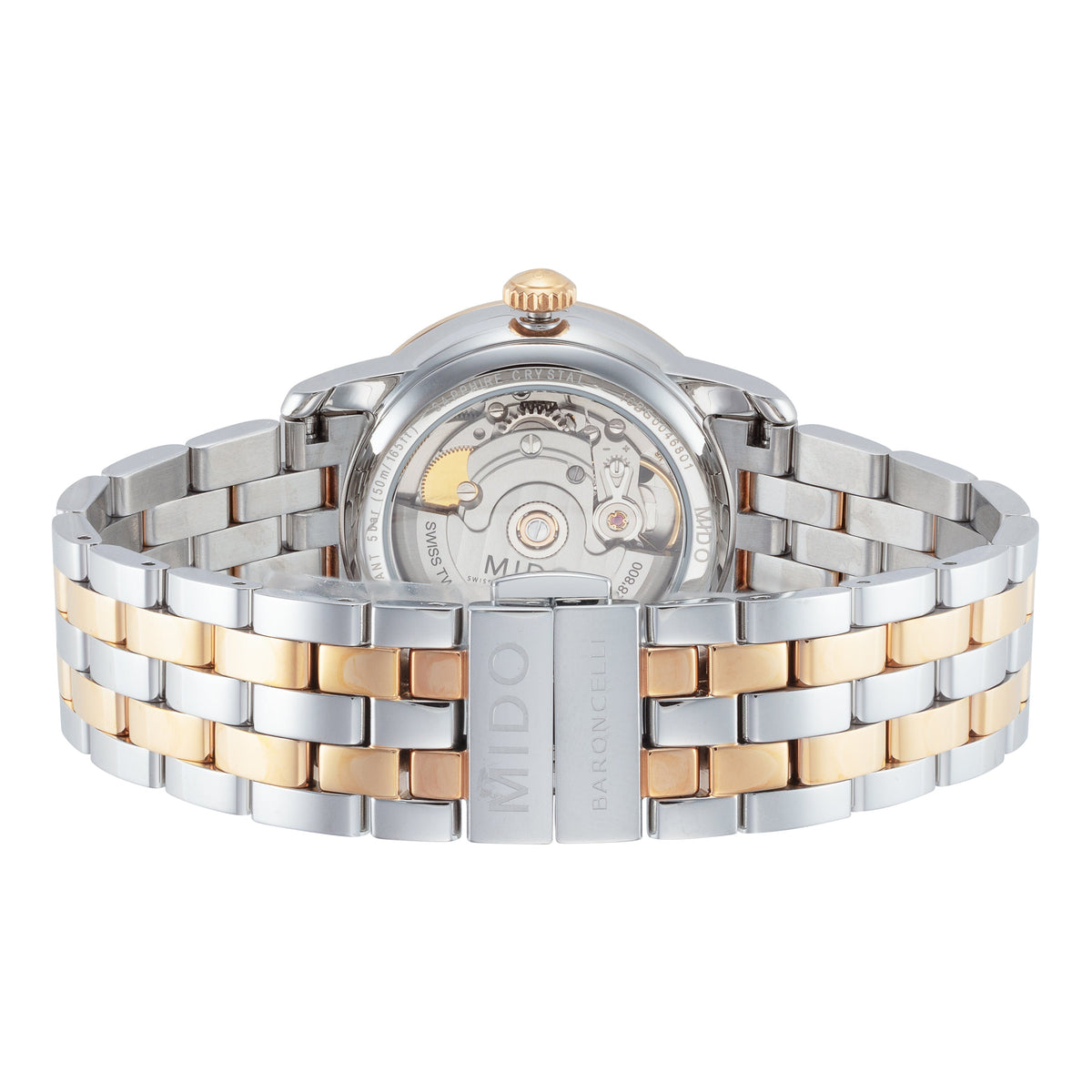 Close-up detail view of Mido Women's Baroncelli women's watch