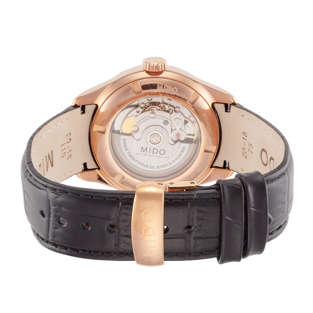 Close-up detail view of Mido Men's Belluna men's watch
