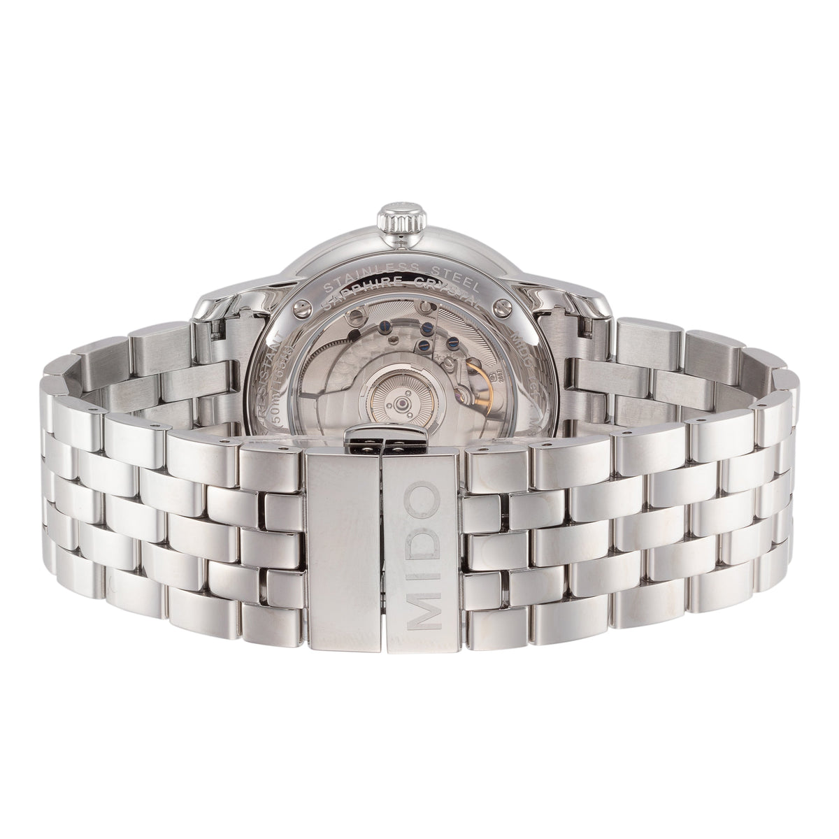 Close-up detail view of Mido Men's M86054181 men's watch
