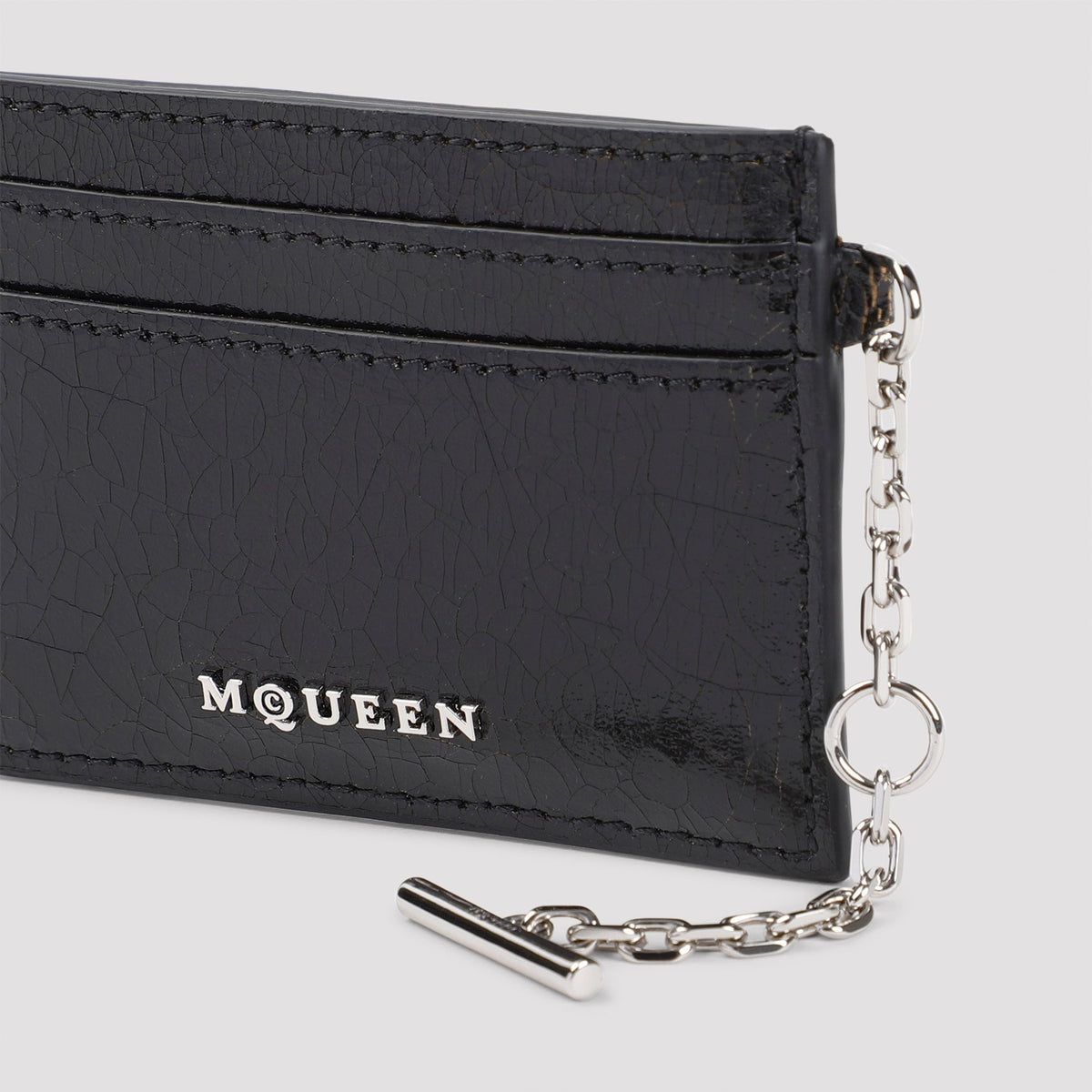 Alexander McQueen Wallets? Alexander Mcqueen Leather Sling Card Holder Men Compact Luxury Card Wallet