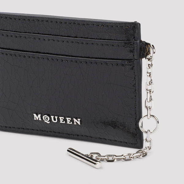 Alexander McQueen Wallets? Alexander Mcqueen Leather Sling Card Holder Men Compact Luxury Card Wallet