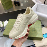 Gucci classic monochrome luxury sneakers view 7 retro runner design