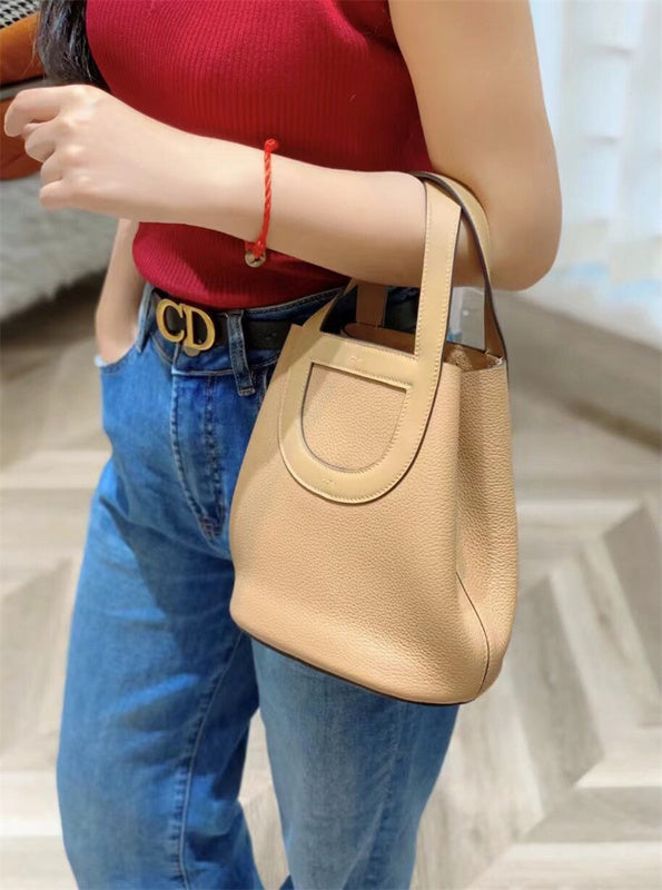 Close-up detail of poised bag design