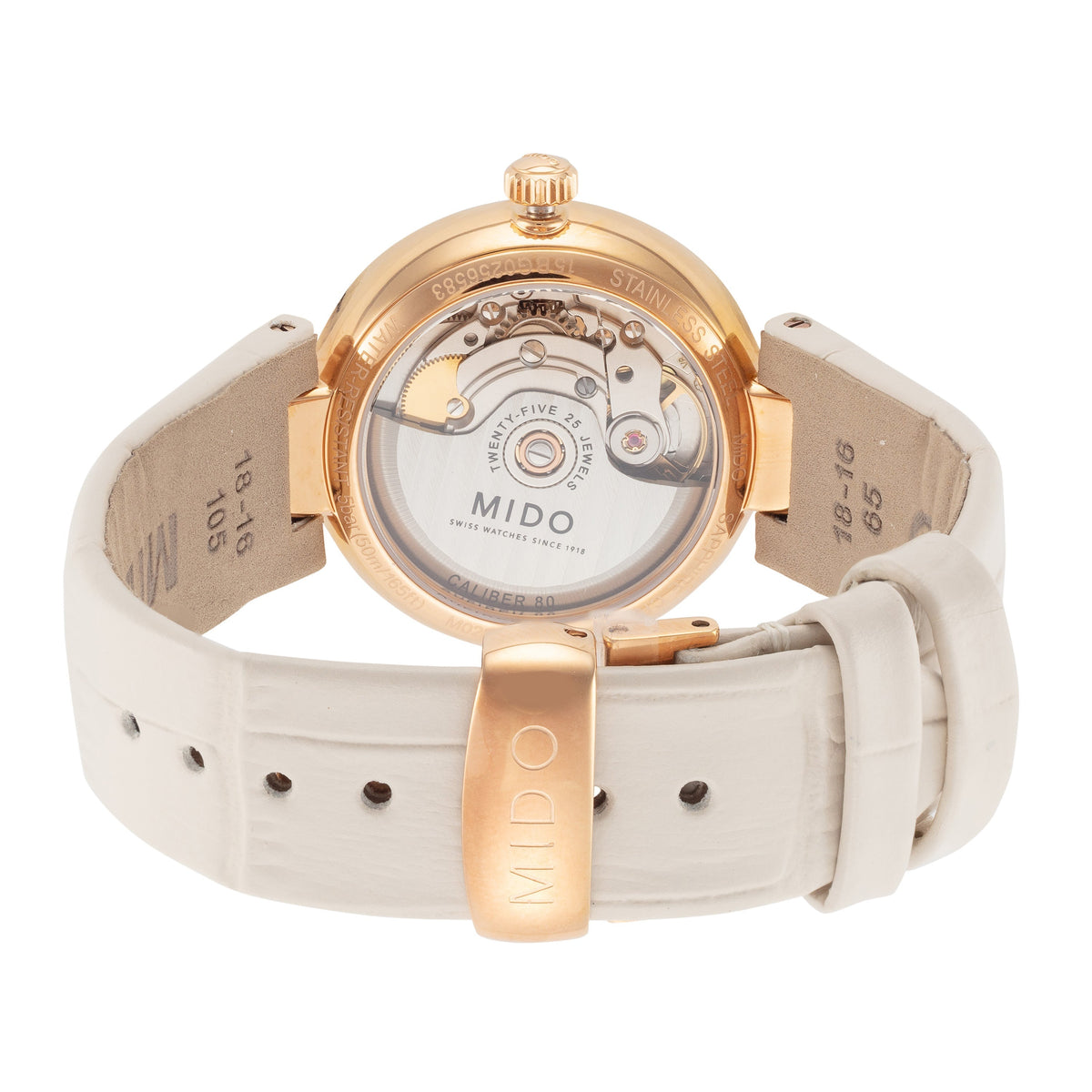 Close-up detail view of Mido Women's Baroncelli women's watch