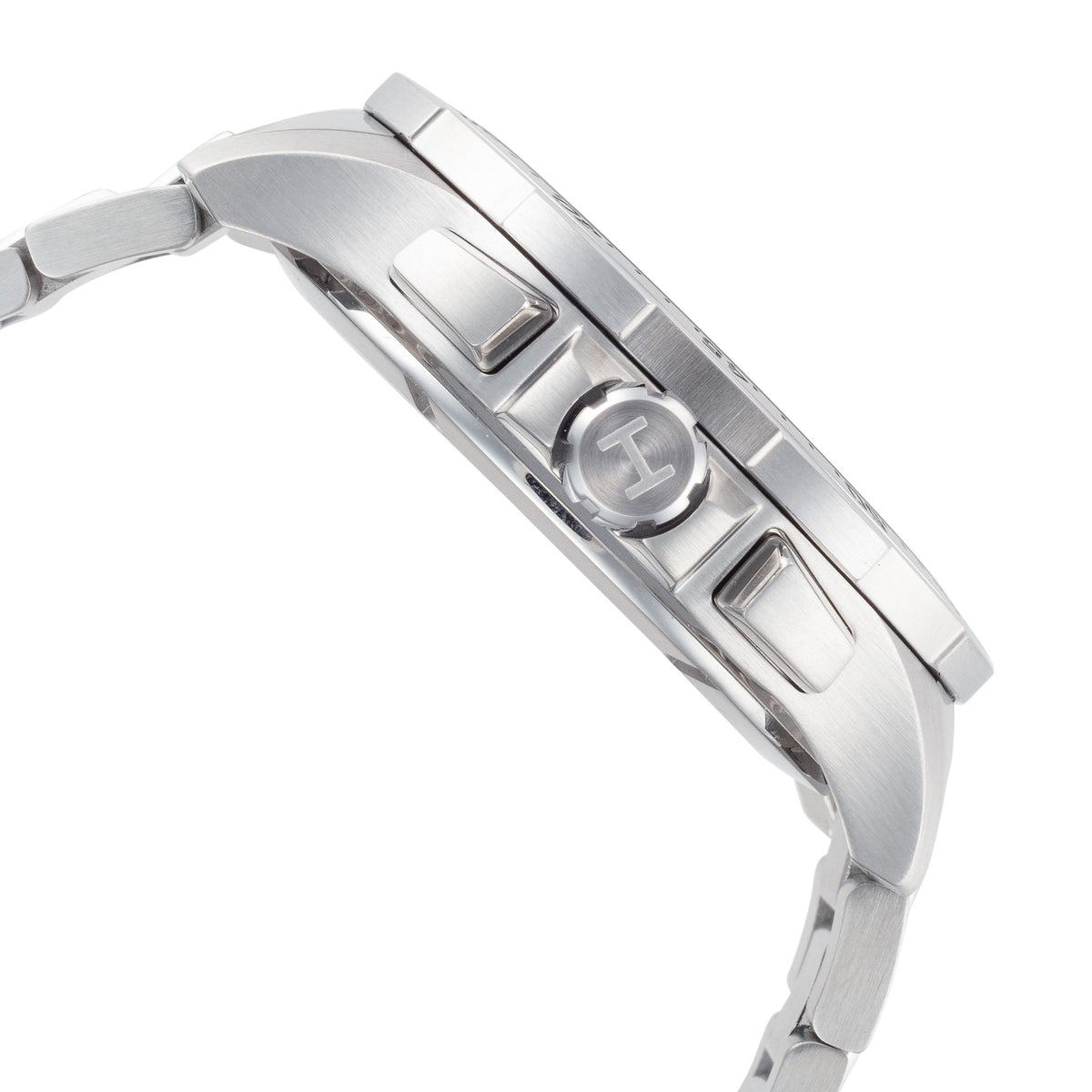 Close-up detail view of Hamilton men's watch