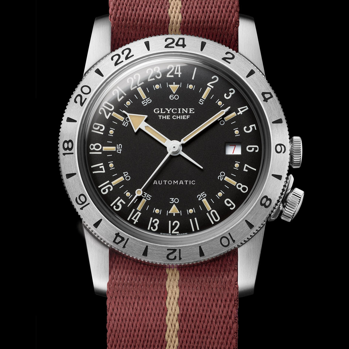 Front view of Glycine Unisex GL0474 unisex watch
