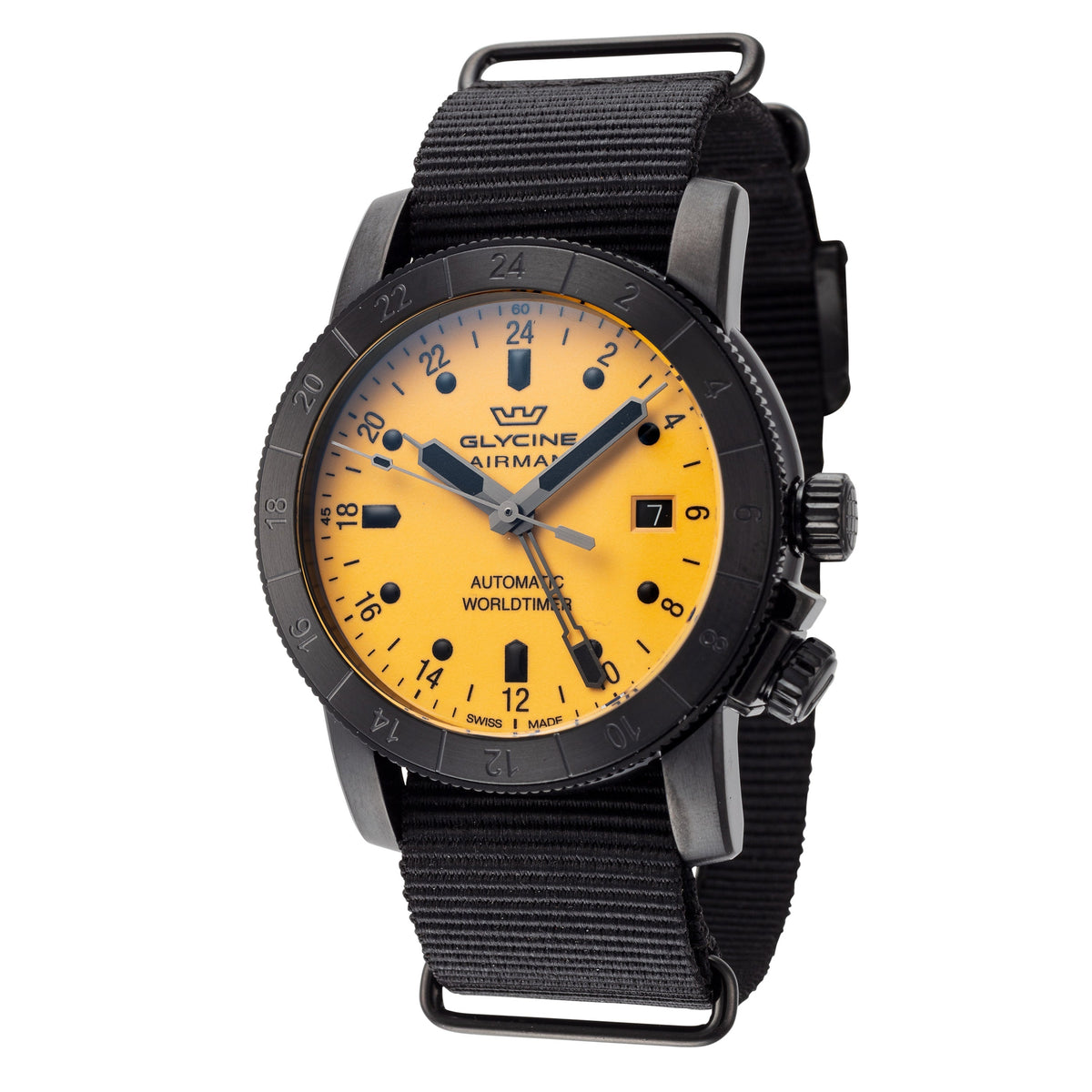 Front view of Glycine Men's Airman men's watch