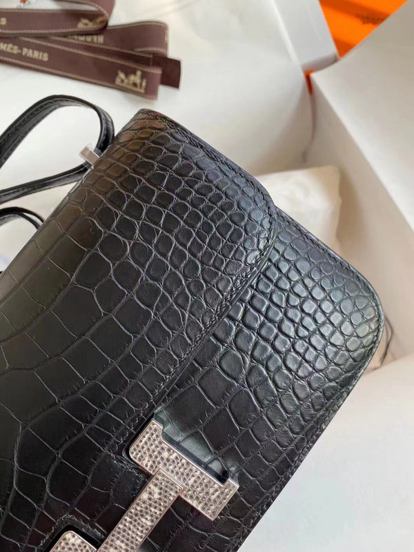 Close-up detail of sophisticated bag design