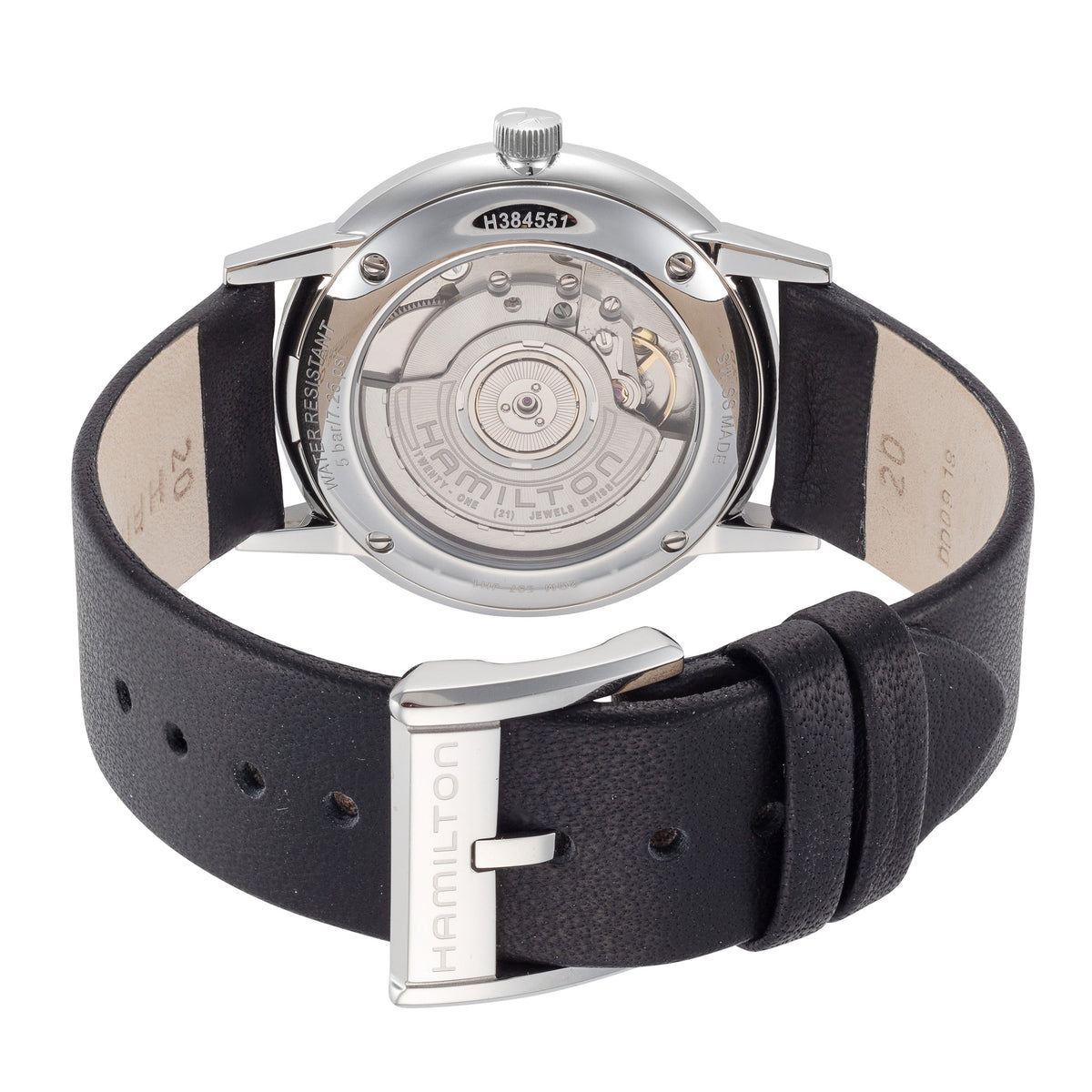 Side view of Hamilton men's watch