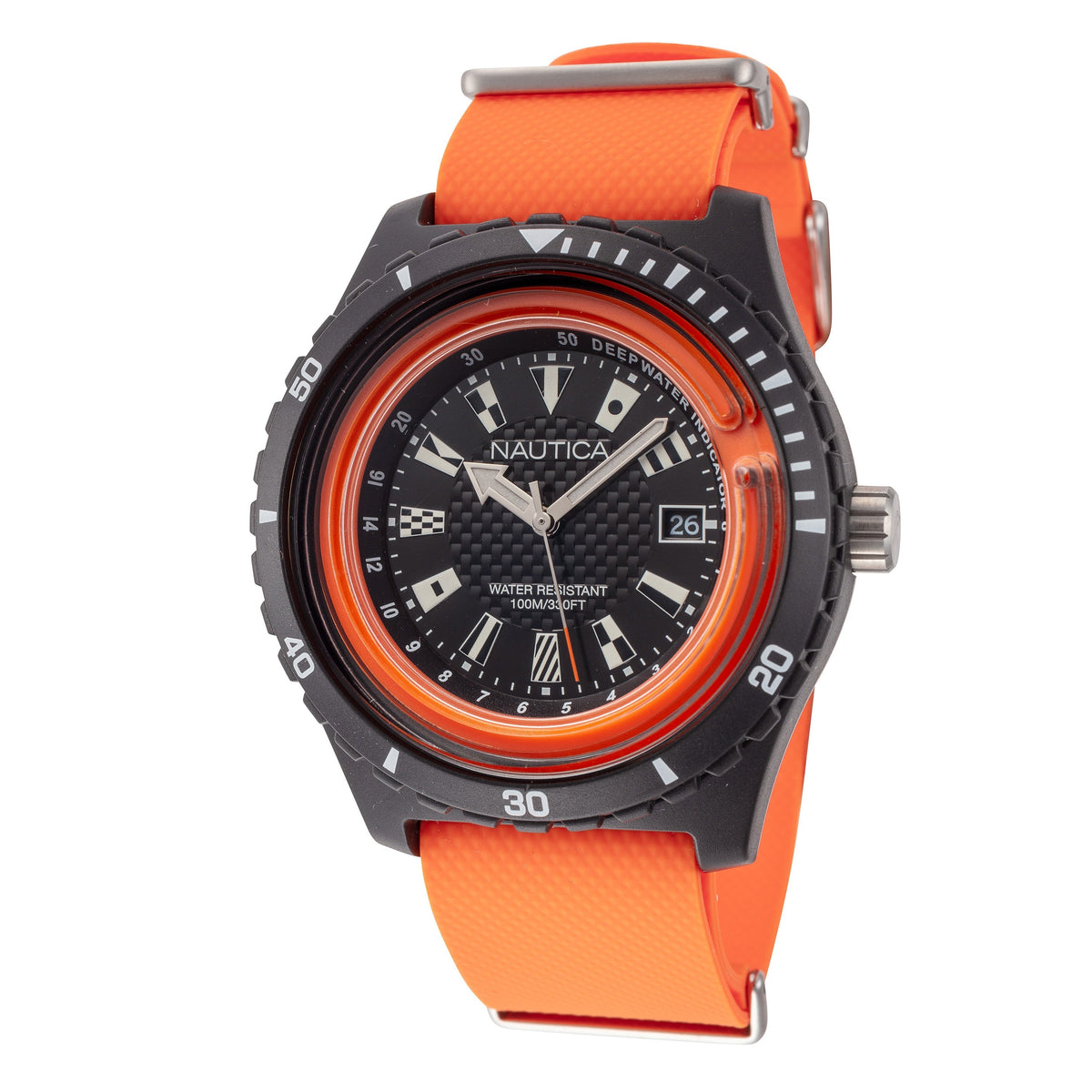 Front view of Nautica men's watch