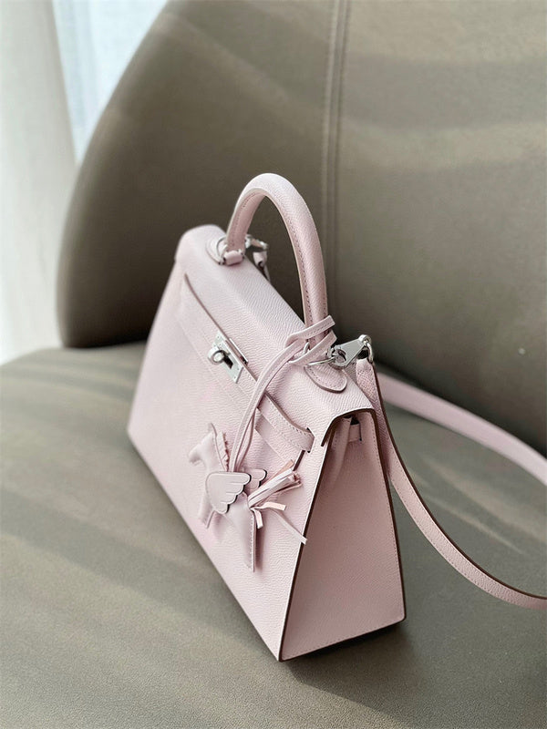  clean-lined shoulder bag detail view showing craftsmanship 8