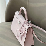  clean-lined shoulder bag detail view showing craftsmanship 8