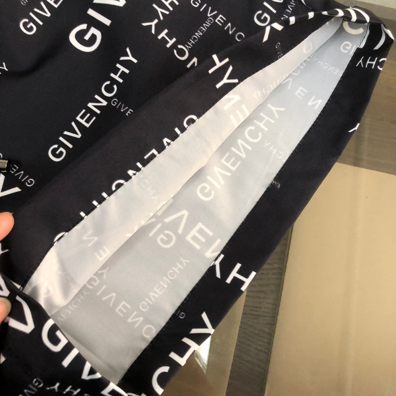 Side profile of Givenchy luxury clothing with signature branding