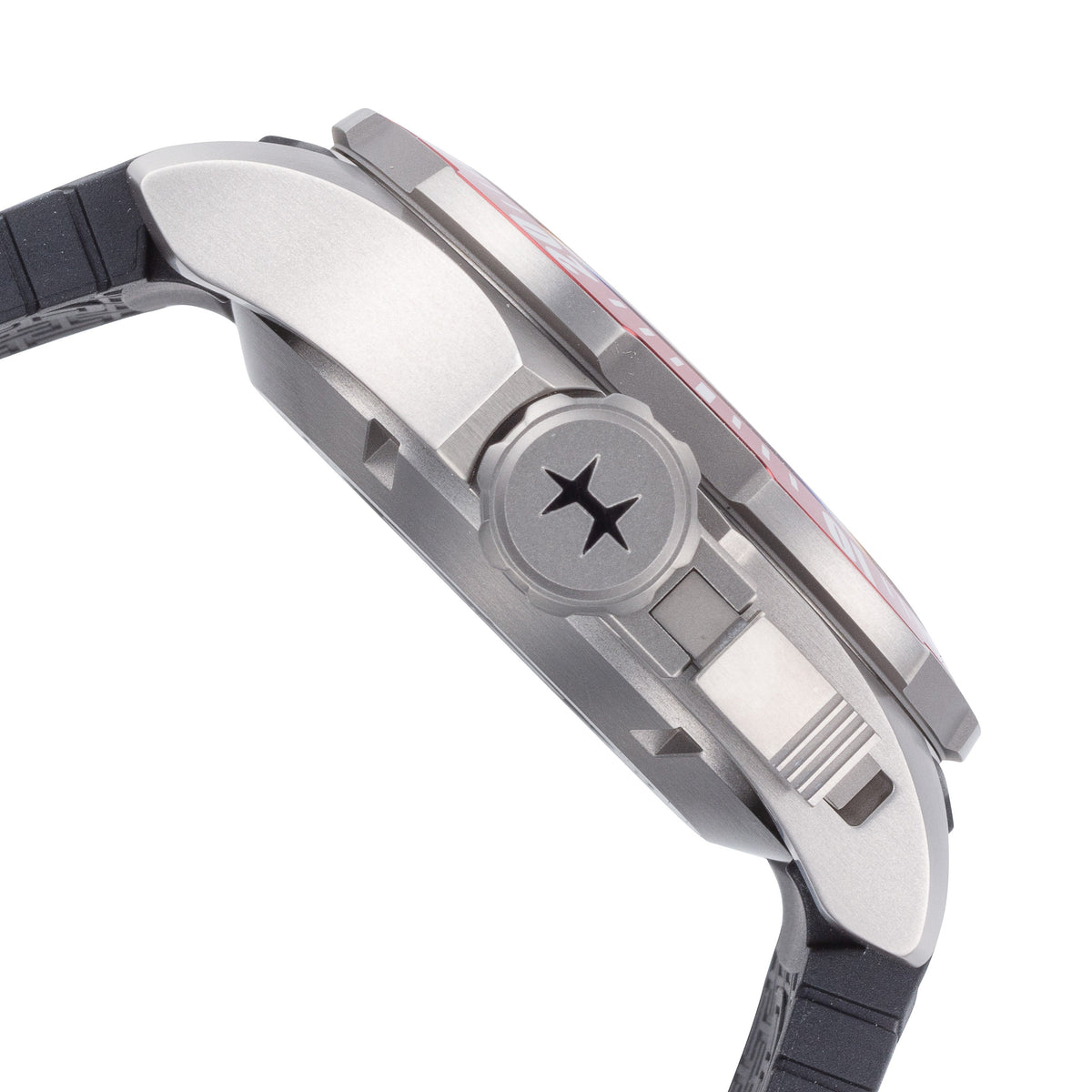 Close-up detail view of Hamilton men's watch
