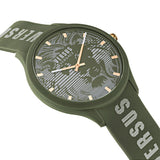 Close-up detail view of Versace men's watch