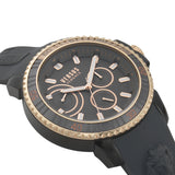 Close-up detail view of Versace men's watch