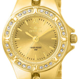 Front view of Invicta women's gold watch