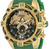 Front view of Invicta men's green watch