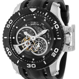 Front view of Invicta men's black watch
